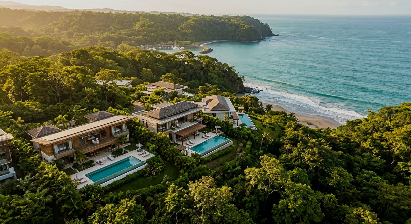 Costa Rica coastline at golden hour