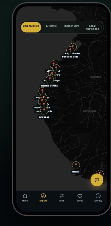 Interactive insider map