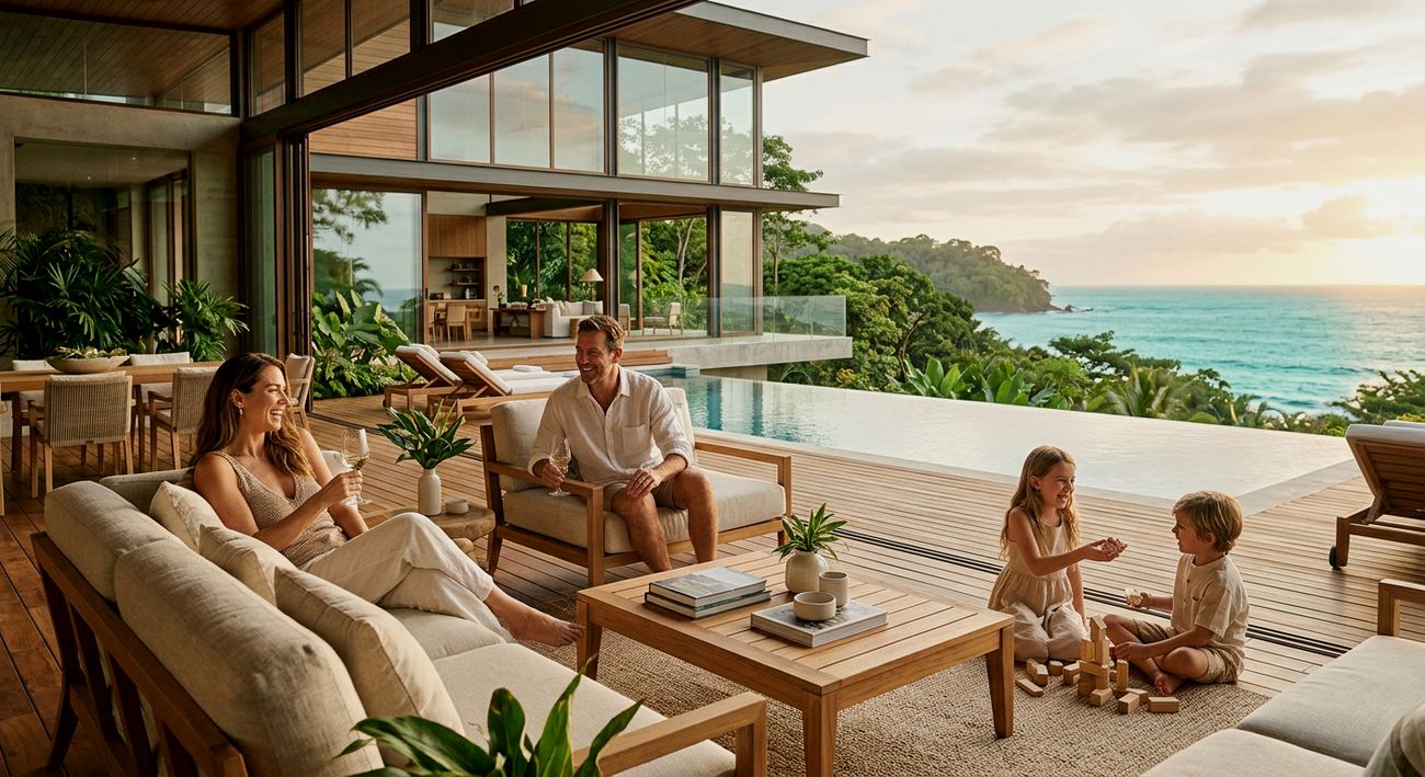 Retired couple enjoying the Costa Rica coast